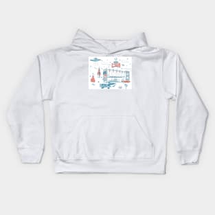 Sky-Lit Motel Kids Hoodie